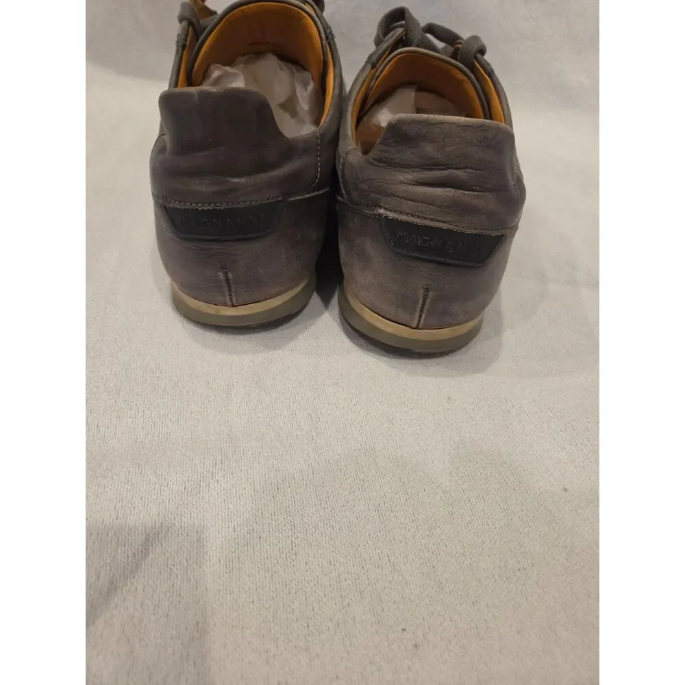 Magnanni Cristian Men's Gray Leather Casual Dress Sneaker Shoes Sz 9.5